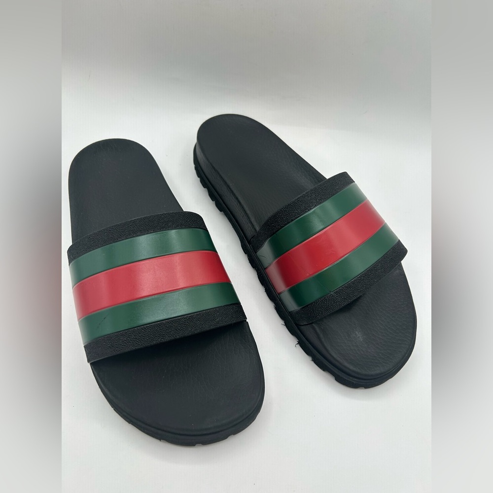 GUCCI AUTHENTIC Web Trek Lug Sole Slides Sandals
Green Red Back Men’s 11 Wm 12 - Picture 9 of 14